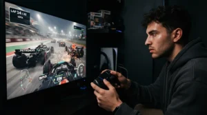 High frame rate action captured on a premium projector for gaming showing smooth motion handling.