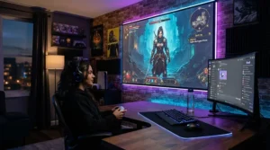 A low-latency smart projector for streaming cloud gaming sessions in a modern home office